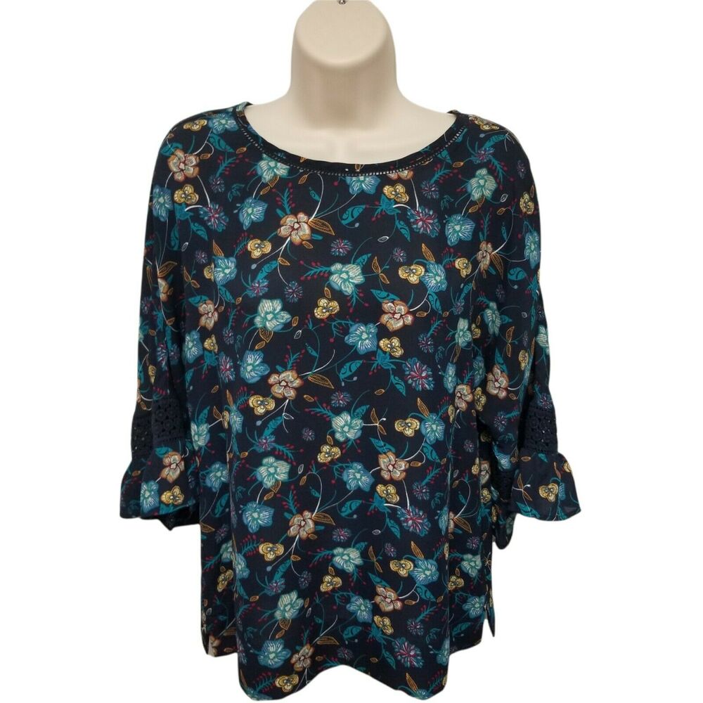 Women's DR2 Multicolor Navy Blue Blouse Size S